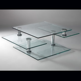 table verre articulee